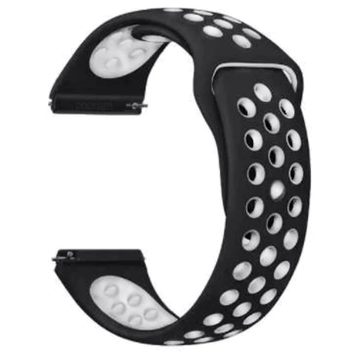 Ремешок Becover Sport Band Vents Style White-Black for Samsung Galaxy Watch 42mm / Watch Active / Active 2 40/44mm / Watch 3 41mm / Gear S2 Classic / Gear Sport (706437)
