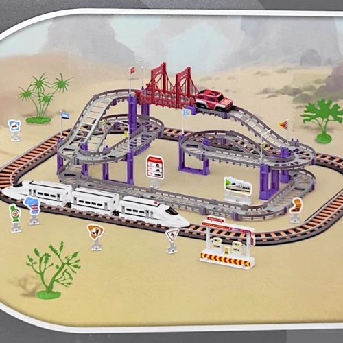 Железная дорога-трек Fenming машинка и поезд 108 элементов (3062B)