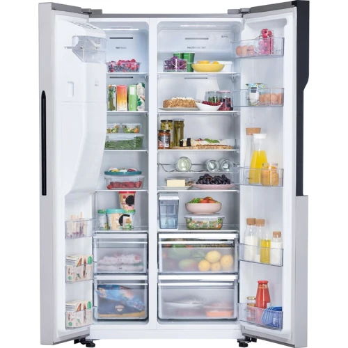 Холодильник Side-by-Side Gorenje NRS9FVX: Расположение морозильной камеры Сбоку
