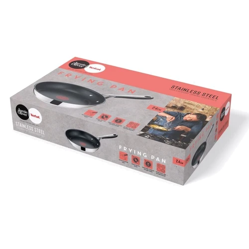 Сковорода Tefal Jamie Oliver Kitchen Essential 24 см (E3140474): Дополнительно Термодатчик, Ручка с отверстием для подвешивания