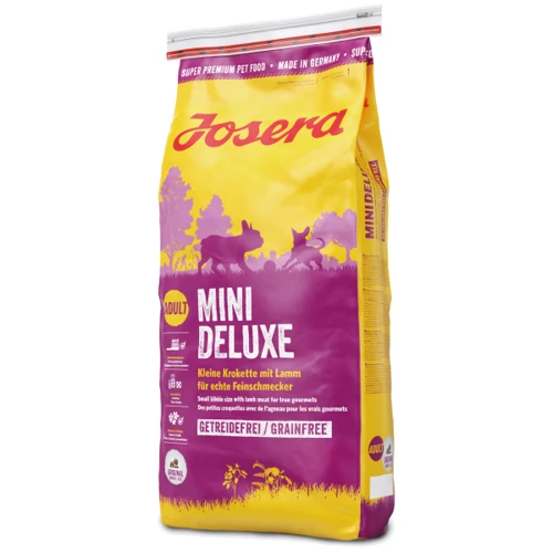 Сухой корм для взрослых собак малых пород Josera MiniDeluxe Adult беззерновой с ягненком 900 г (4032254745174)