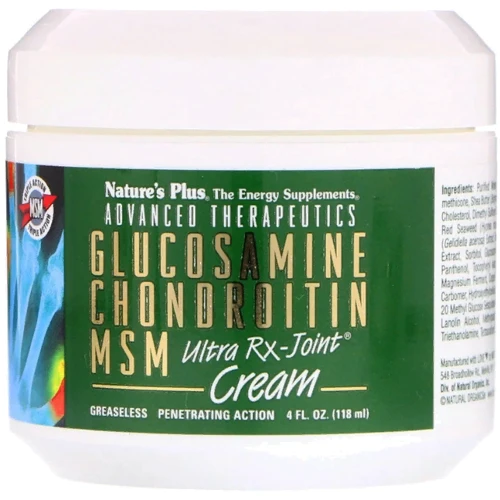 Nature's Plus, Advanced Therapeutics, Glucosamine Chondroitin MSM, Ultra Rx-Joint Cream, 4 fl oz (118 ml) (NAP-04925): Тип Глюкозамін