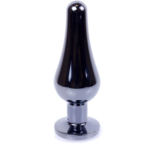 Анальная пробка BOSS Series Exclusivity Jewellery Dark Silver Butt Plug Light Blue