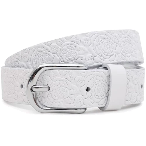 Жіночий ремінь Borsa Leather білий (110v1genw87-white)