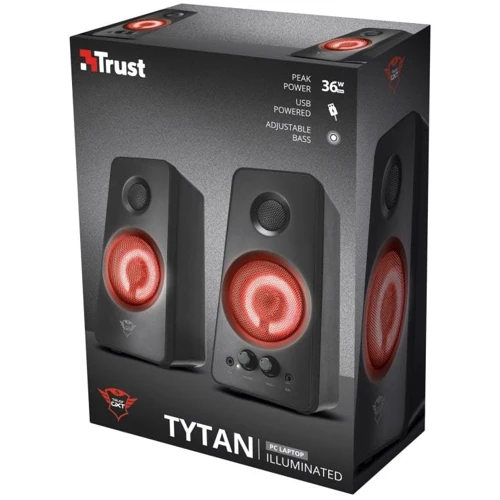 Акустична система Trust 2.0 GXT 608 Tytan Illuminated Speaker Set Black: Вихідна потужність колонок 18 Вт