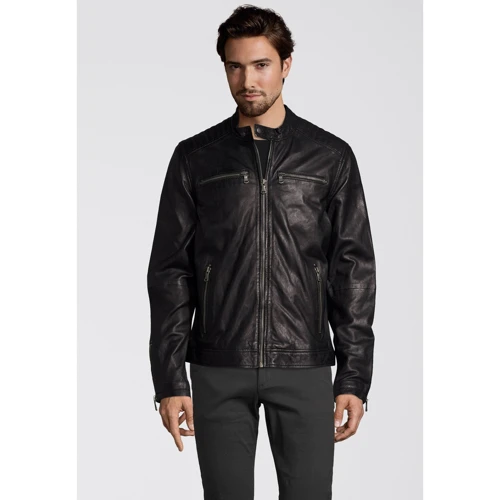 Шкіряна куртка Bruno Banani 69891855 52-54 чорна демісезон: Вид куртки