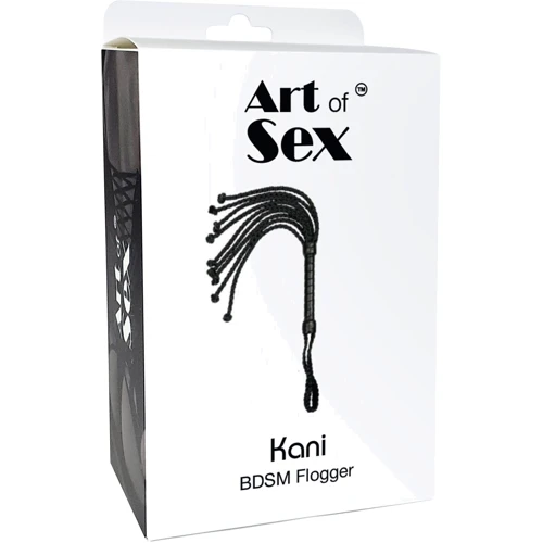 Ажурная плеть Кошка из экокожи Art of Sex - Kani, черный