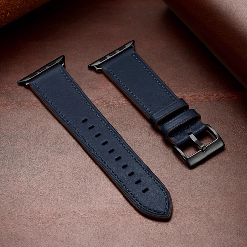 Аксессуар для Watch Top Genuine Leather Bank Dark Blue (BLAP181266) for Apple Watch 42/44/45/49mm Ultra фото 6