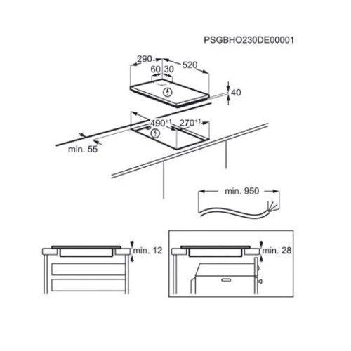 Варочная поверхность AEG HRB32310CB: Конфорок Hi Light 2