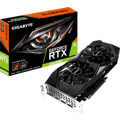 Видеокарта GIGABYTE GeForce RTX 2060 SUPER WINDFORCE OC 8G (GV-N206SWF2OC-8GD): Объем памяти, Гб 8