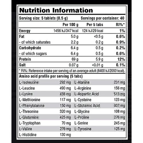 Амінокислота для спорту Galvanize Nutrition Amino 6000 200 tabs: Смак Без смаку