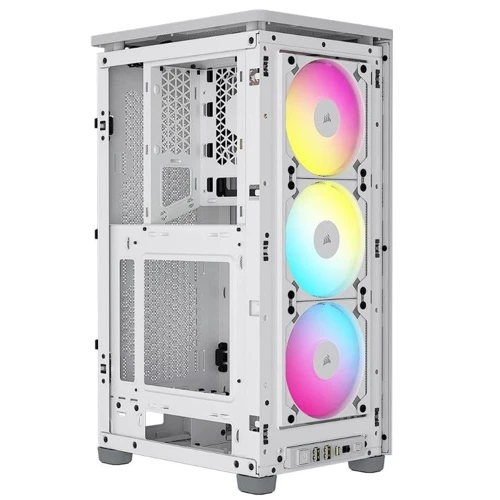 Корпус Corsair iCUE 2000D RGB AIRFLOW White (CC-9011247-WW): Материал передней панели пластик, сталь