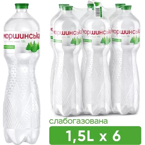 Вода Моршинська мінеральна природна столова слабогазована 6х1.5 л (DS48200170007276): Країна виробник Украина
