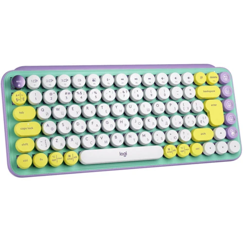 Клавіатура Logitech POP Keys Wireless Mechanical Keyboard Daydream Mint (920-010717): Підключення бездротове