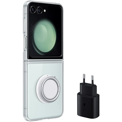 Чехол для телефонов Samsung Clear Gadget Case with TA 25W (EF-XF73KKTEGWW) for Samsung F731 Galaxy Flip 5