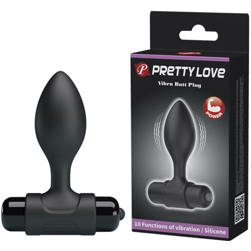 Анальная пробка LYBAILE Pretty Love Vibra Butt Plug Black