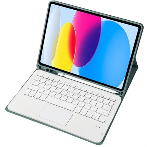 Аксессуар для iPad BeCover Case Smart Keyboard TouchPad Dark Green for iPad 10.9 (2022 / 2024) / iPad 11 2025 (712377): Особенности Складывается в подставку, магнитное крепление, отделение для стилуса, с беспроводной клавиатурой, Надежная защита от царапин и загрязнений