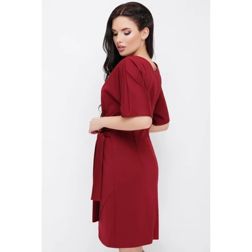 Сукня FashionUp PL-1619A 48 бордове повсякденне до середини стегна: Склад Віскоза, Еластан