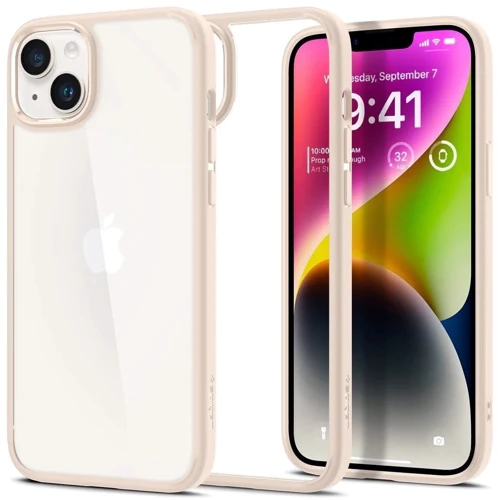Чехол для iPhone Spigen Ultra Hybrid Sand Beige (ACS04898) for iPhone 14 Plus: Цвет бежевый