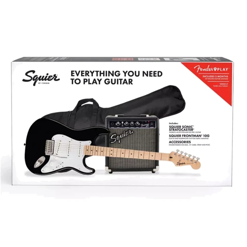 Набір гітар SQUIER by FENDER SONIC STRATOCASTER PACK MN BLACK
