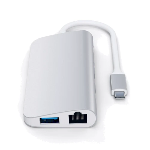 Адаптер Satechi Adapter USB-C to USB-C+3xUSB3.0+micro SD+SD+RJ45+HDMI+Mini DisplayPort Silver (ST-TCMM8PAS): Інтерфейс підключення USB-C