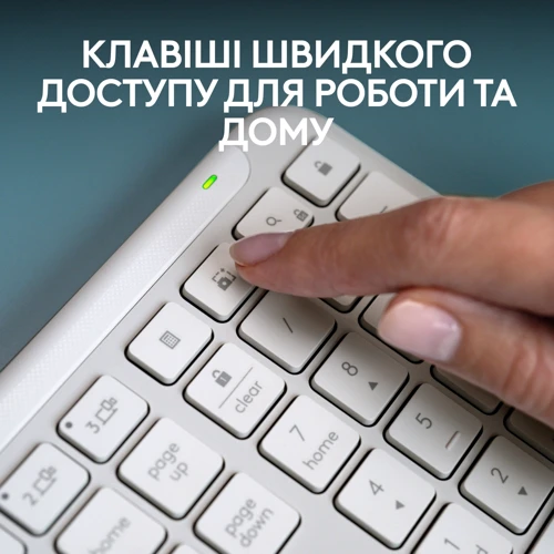 Клавиатура Logitech K950 Bluetooth/Wireless UA Off-White (920-012466): Количество клавиш 109