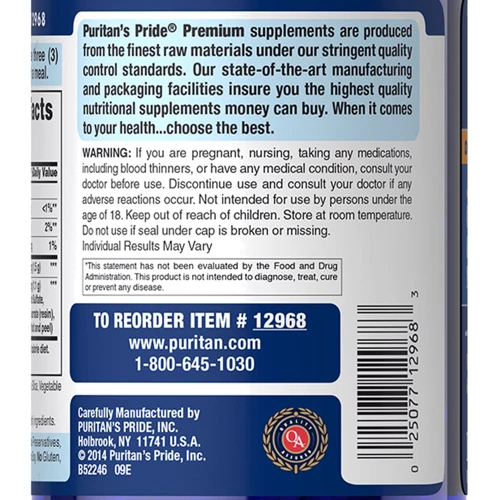 Puritan's Pride Double Strength Glucosamine, Chondroitin & MSM 120 caps: Форма выпуска Таблетки
