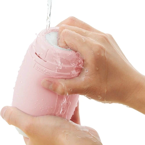 Мастурбатор Tenga Puffy Strawberry Pink (ультрамягкий материал, многоразовый, сквозной)