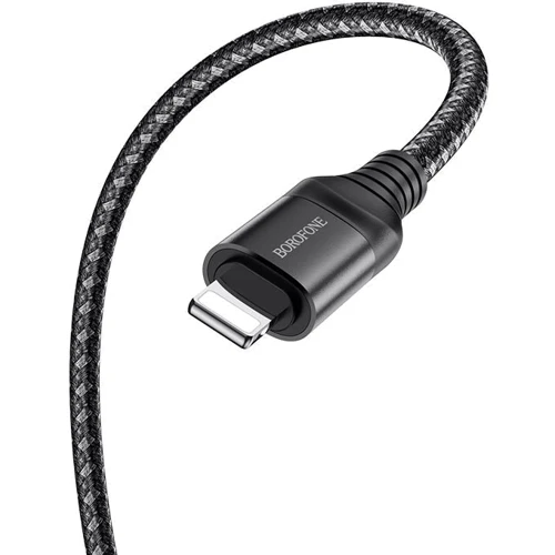 Кабель Borofone USB Cable to Lightning Delightful 1m Black (BX56): Тип USB-C - Lightning
