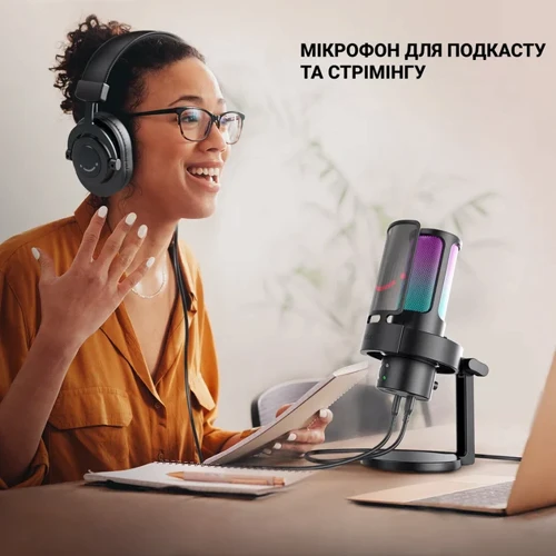 Мікрофон Fifine Ampliagame A8 Plus RG: Тип перетворювача Динамический