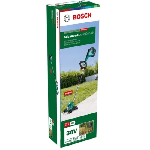 Акумуляторна ручна газонокосарка Bosch AdvancedGrassCut 36 + акумулятор 36 В 2 Ач + зарядний пристрій AL 36V-20 (0600878N03): Тип двигуна Электродвигатель