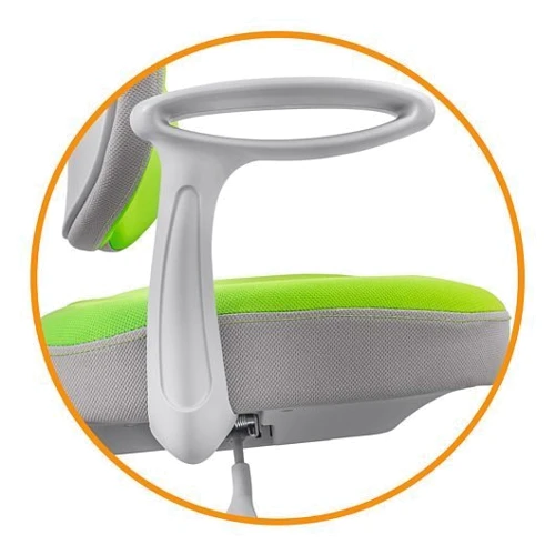 Кресло детское ErgoKids GT Y-404 ortopedic grey: Особенности Двойная спинка