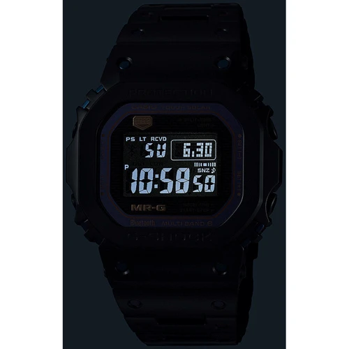 Наручные часы Casio G-SHOCK MRG-B5000BA-1DR (363420): Функции Bluetooth, Будильник, Дата, День недели, Подсветка, Секундомер, Синхронизация со смартфоном
