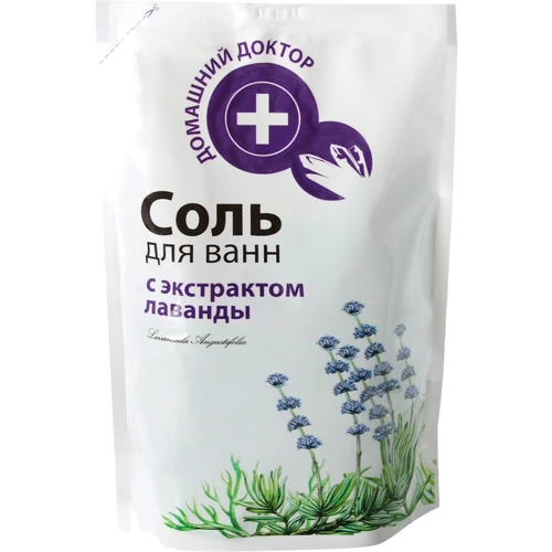 Домашній Лікар Сіль з лавандою дой-пак 500 g