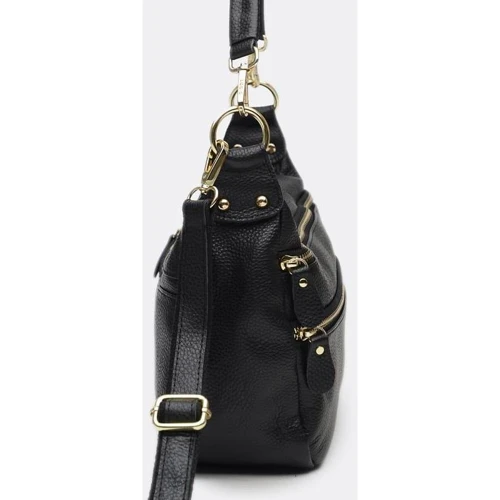 Женская сумка через плечо Borsa Leather черная (K1213-black): Тип Сумки