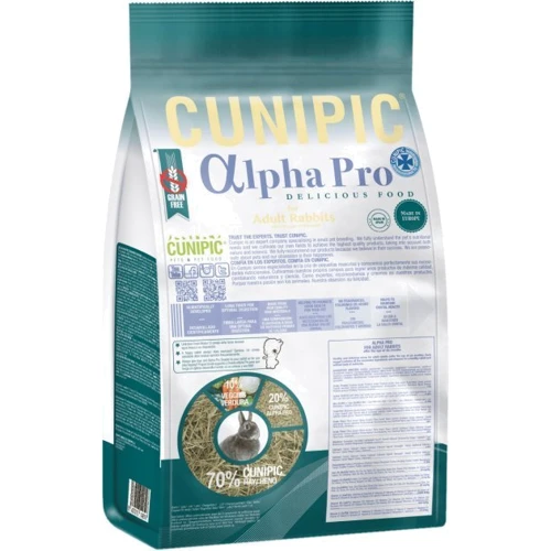 Корм Cunipic Alpha Pro для взрослых кроликов с 6 месяцев 1750 г (8437013149518): Вес упаковки 1.75