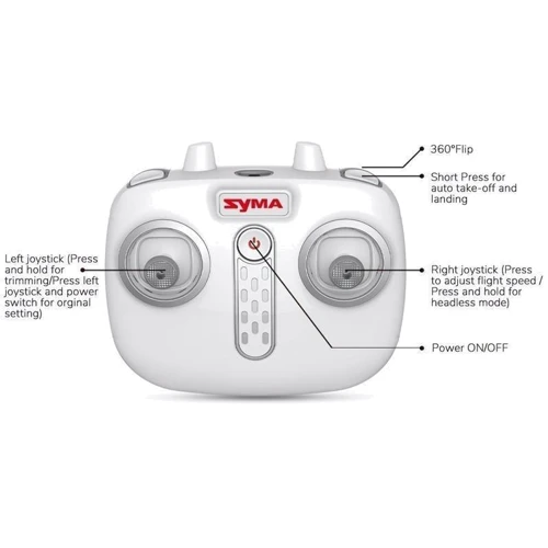 Квадрокоптер X26 SYMA с 2,4 Ггц управлением и функцией распознавания препятствий (13,1 cм): Элементы питания модели Li-Po 3.7V 380mAh