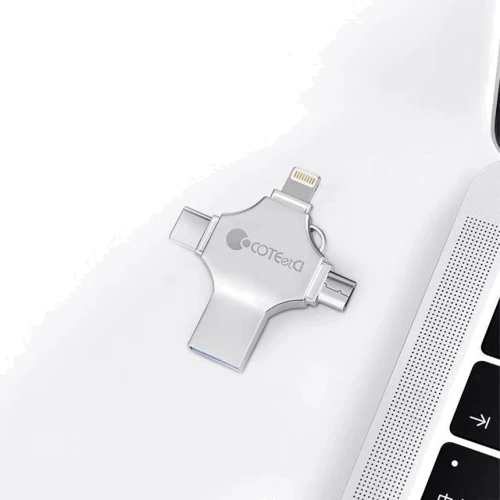 USB-флешка COTEetCI 64Gb U70 Four Interface 4-in-1 USB 3.0 Gold (CS8836-64) фото 3