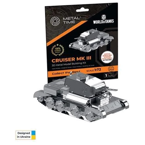 Коллекционная модель-конструктор Metal Time Cruiser Mk III танк World of Tanks (MT064): Рекомендуемый возраст от 12 и старше
