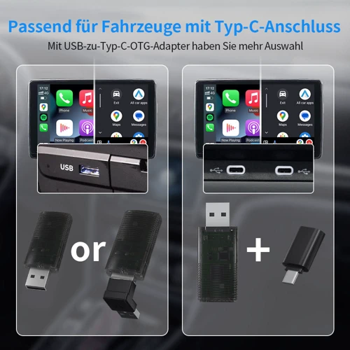 Бездротовий адаптер Ottocast Mini Wireless 2-in-1 CarPlay Und Android Auto Adapter (CP86 2 in 1) фото 4