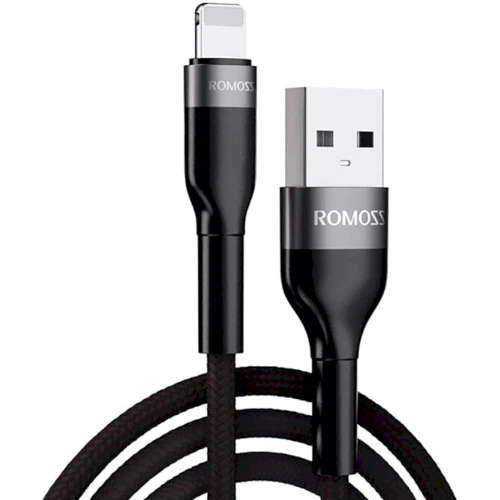Кабель Romoss USB Cable to Lightning CB12B 2.4A 1m Black (CB12B-621-234H)