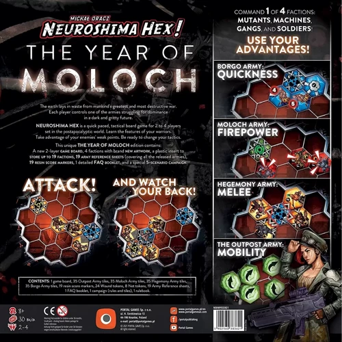 Настольная игра Portal Games Neuroshima Hex 3.0 The Year of Moloch - EN (Нейрошима Хекс 3.0 Год Молоха): Тип Детские
