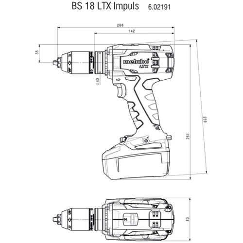 Шуруповерт Metabo BS 18 LTX Impuls (602191890): Назначение бытовой