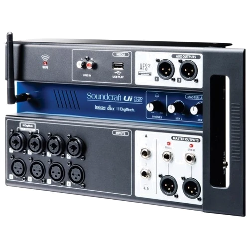 Микшерный пульт Soundcraft Ui-12: Эффекты DigiTech: гитарная обработка; Lexicon Effects: Reverb, Delay, Chorus, Room; DBX