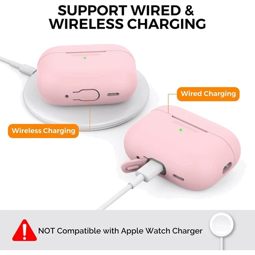 Чехол для наушников AhaStyle Silicone Case with strap Pink (X003E43NGX) for Apple AirPods Pro 2 фото 2
