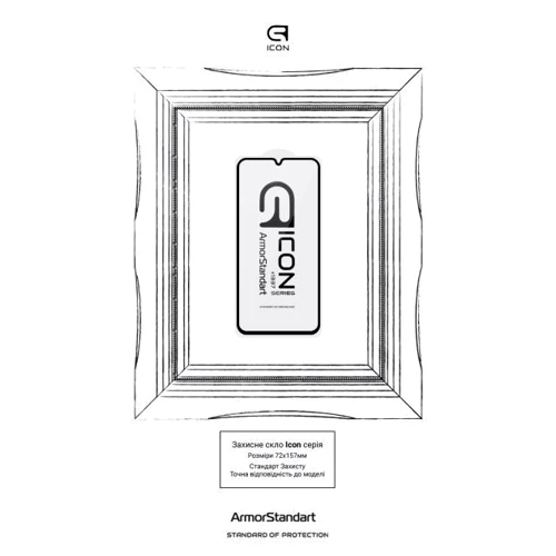 Аксессуар для смартфона Armorstandart Tempered Glass Icon Black for Samsung M346 Galaxy M34 5G (ARM69569): Цвет черный