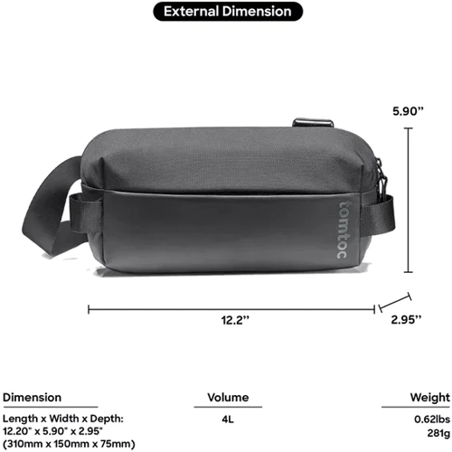 Сумка для ноутбуков Tomtoc 8.3" Explorer-T21 Black (T21S1D1) фото 7