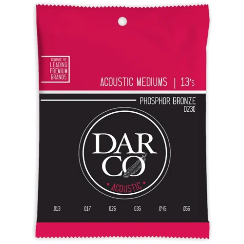 Струна для гитар Струны MARTIN D230 Darco Acoustic 92/8 Phosphor Bronze Medium (13-56)