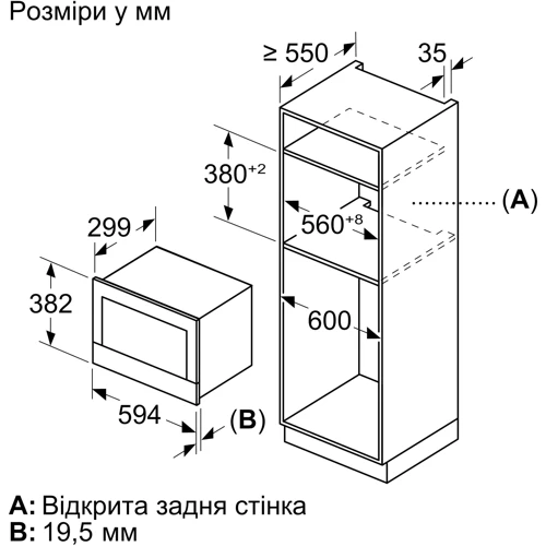 Вбудовувана мікрохвильова піч Bosch BFR7221B1: Потужність мікрохвиль 900 Вт