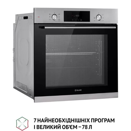 Духовой шкаф электрический Perfelli PERLA 6D7 INOX: Объем, л 78